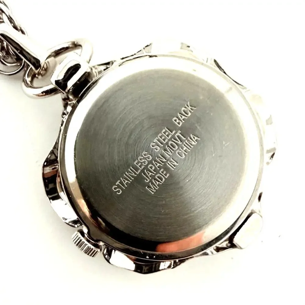Lot 4 Pocket Watch Locket Pendant Necklaces Silver Gold Tone Wood Repousse